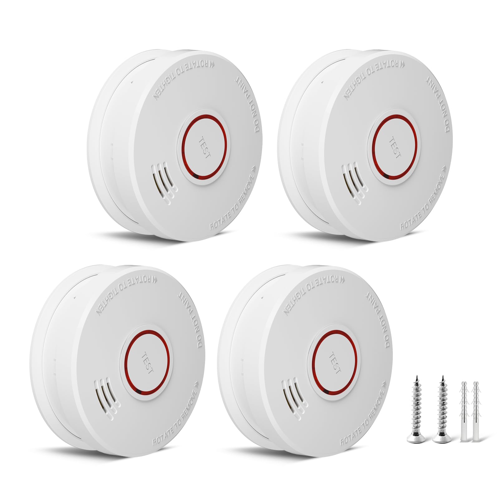 Rauchmelder 10-Jahres-Garantie Austauschbare 9V-Batterie DIN EN14604 & BSI-Zertifiziert